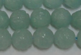CAM1122 15.5 inches 8mm carved round amazonite beads wholesale