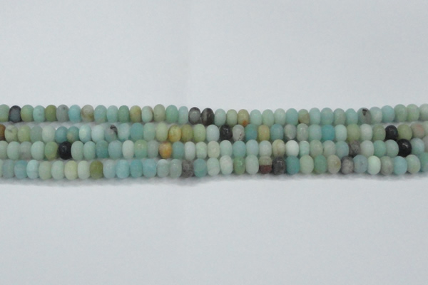 CAM1131 15.5 inches 5*8mm rondelle matte amazonite beads wholesale
