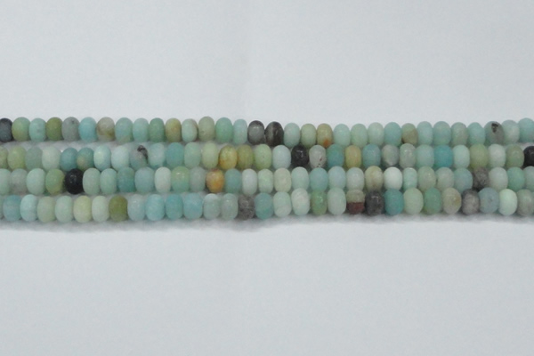 CAM1132 15.5 inches 6*10mm rondelle matte amazonite beads wholesale