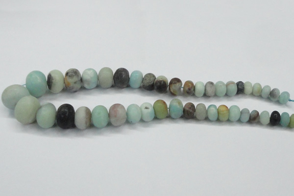 CAM1135 15.5 inches 6*10mm - 15*20mm rondelle matte amazonite beads