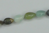 CAM115 15.5 inches 8*10mm flat teardrop amazonite gemstone beads