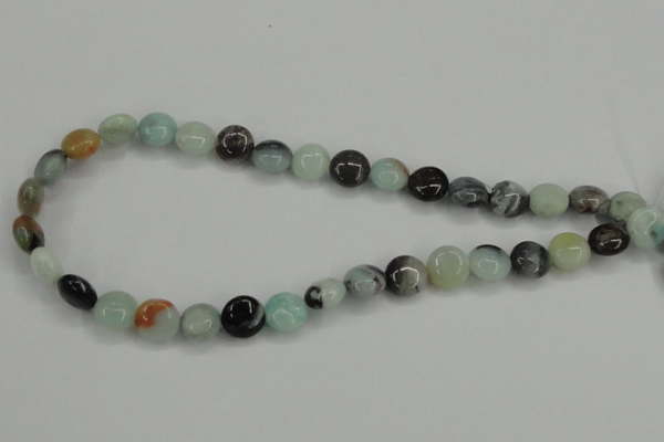 CAM121 15.5 inches 12mm flat round amazonite gemstone beads