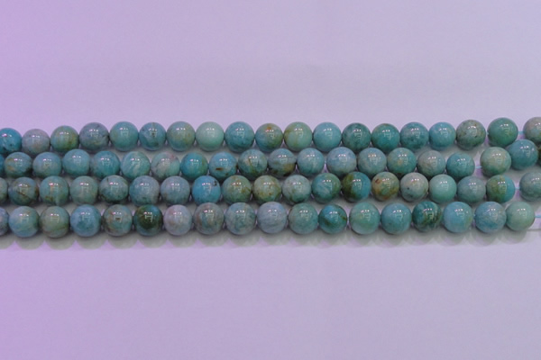 CAM1253 15.5 inches 10mm round natural Russian amazonite beads