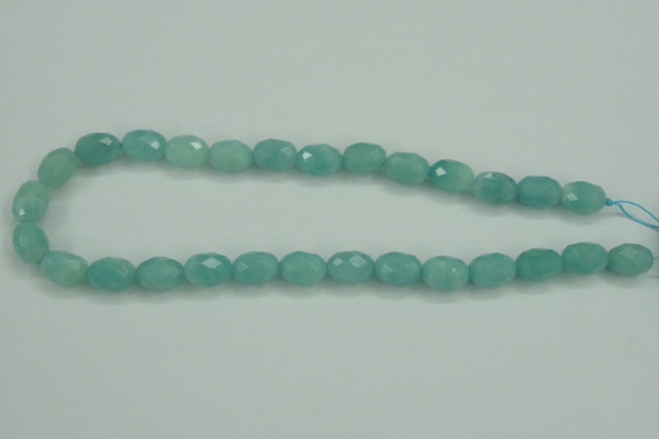CAM140 15.5 inches 10*14mm faceted drum amazonite gemstone beads