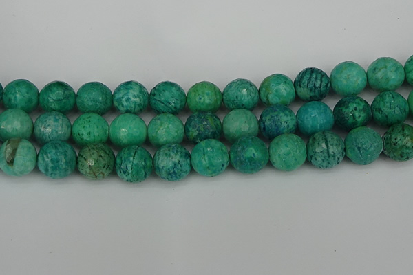 CAM1406 15.5 inches 16mm faceted round Russian amazonite beads