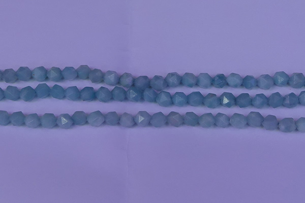 CAM1417 15.5 inches 8mm faceted nuggets Chinese amazonite beads