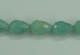 CAM142 15.5 inches 10*14mm faceted teardrop amazonite gemstone beads