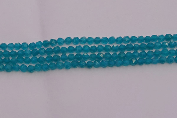 CAM1431 15.5 inches 6mm faceted nuggets dyed amazonite gemstone beads