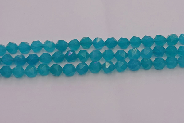 CAM1433 15.5 inches 10mm faceted nuggets dyed amazonite gemstone beads