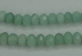 CAM144 15.5 inches 5*8mm faceted rondelle amazonite gemstone beads