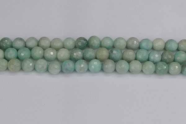 CAM1454 15.5 inches 12mm faceted round amazonite gemstone beads
