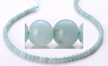 CAM15 16 inches 4mm round natural amazonite beads Wholesale