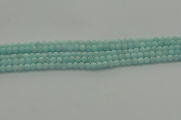 CAM1500 15.5 inches 4mm round natural peru amazonite beads