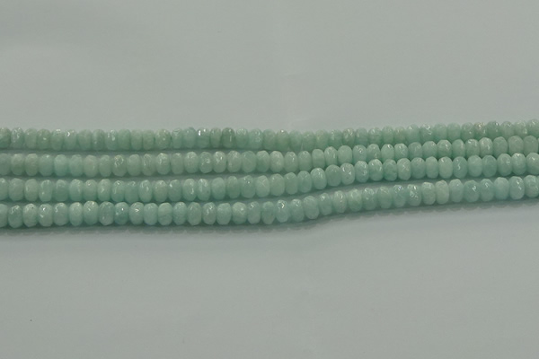 CAM1541 15.5 inches 4*6mm faceted rondelle peru amazonite beads