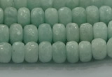 CAM1542 15.5 inches 5*8mm faceted rondelle peru amazonite beads