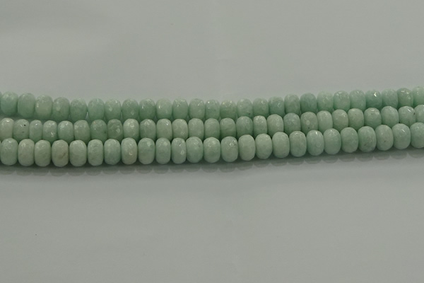 CAM1543 15.5 inches 6*10mm faceted rondelle peru amazonite beads