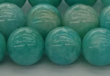 CAM1555 15.5 inches 14mm round natural peru amazonite beads