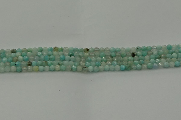 CAM1560 15.5 inches 4mm faceted round Russian amazonite beads