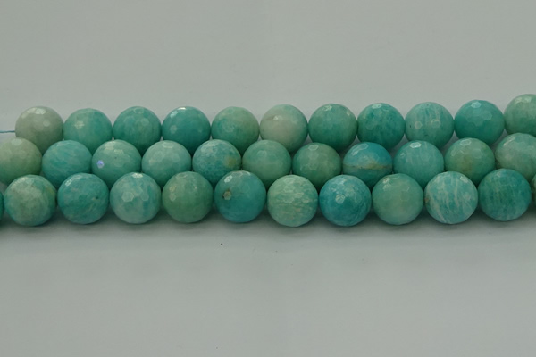 CAM1567 15.5 inches 18mm faceted round Russian amazonite beads