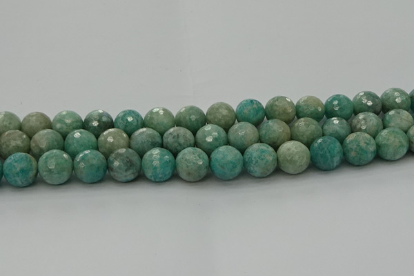 CAM1584 15.5 inches 12mm faceted round Russian amazonite beads
