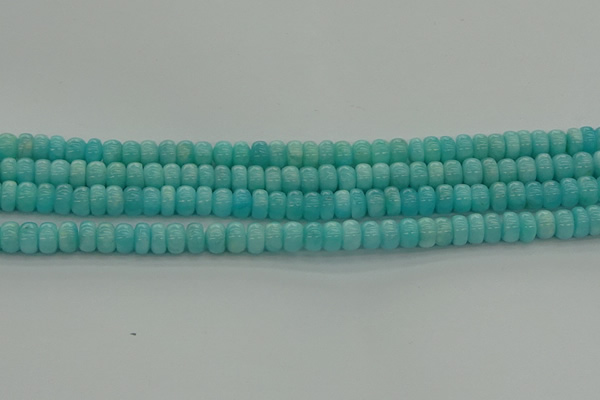 CAM1601 15.5 inches 4*6mm rondelle natural peru amazonite beads