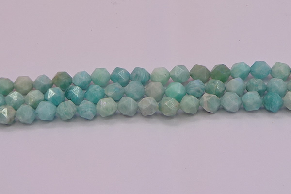 CAM1624 15.5 inches 12mm faceted nuggets amazonite gemstone beads