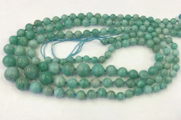 CAM1670 15.5 inches 6mm - 14mm round amazonite graduated beads