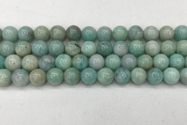 CAM1683 15.5 inches 10mm round natural amazonite beads wholesale
