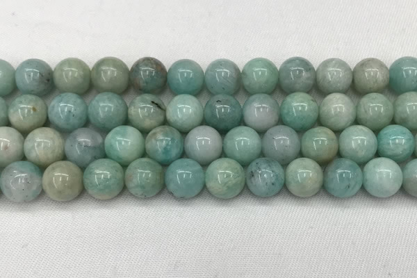 CAM1684 15.5 inches 12mm round natural amazonite beads wholesale