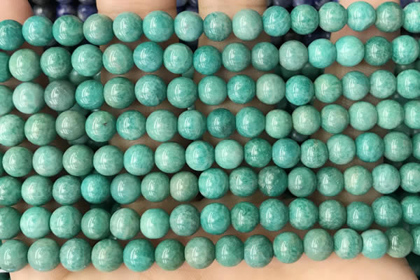 CAM1702 15.5 inches 6mm round Russian amazonite beads