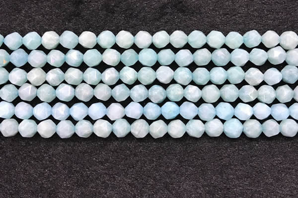 CAM1705 15.5 inches 6mm faceted nuggets amazonite gemstone beads