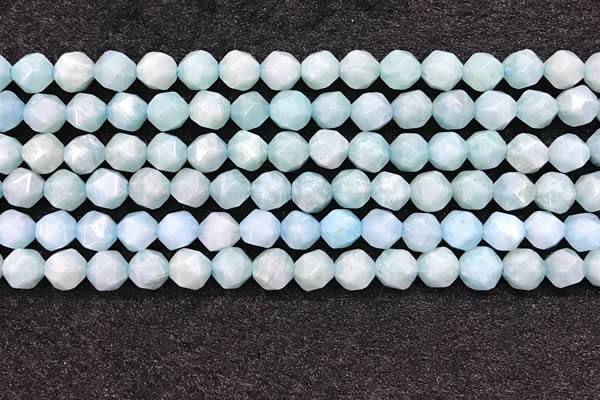 CAM1706 15.5 inches 8mm faceted nuggets amazonite gemstone beads