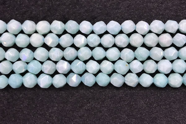 CAM1707 15.5 inches 10mm faceted nuggets amazonite gemstone beads
