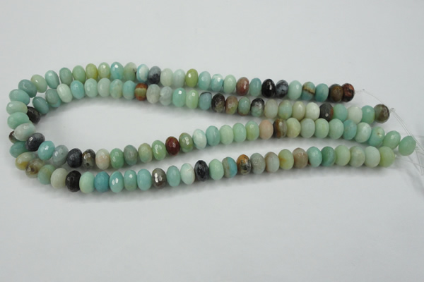 CAM171 15.5 inches 5*8mm faceted rondelle amazonite gemstone beads