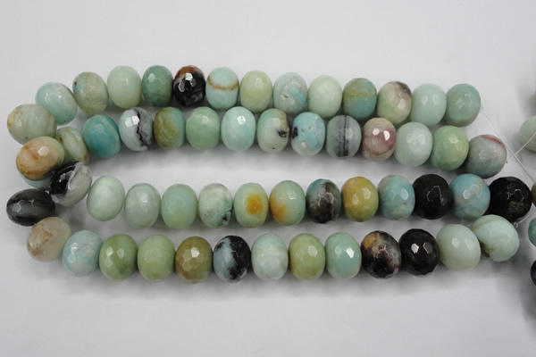 CAM175 15.5 inches 13*18mm faceted rondelle amazonite gemstone beads