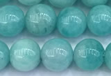 CAM1781 15 inches 8mm - 9mm round amazonite gemstone beads