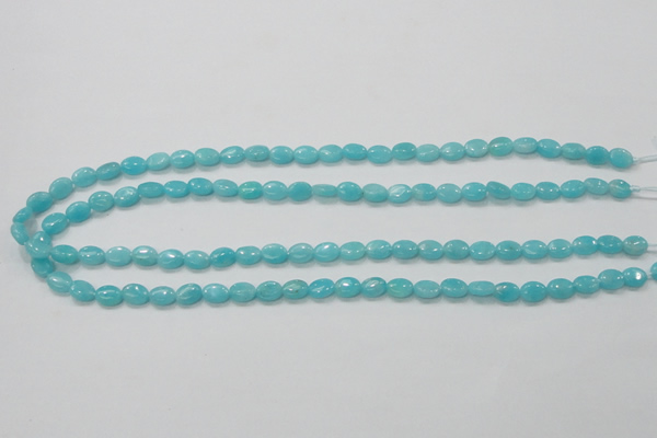 CAM302 15.5 inches 6*8mm oval natural peru amazonite beads wholesale