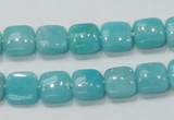 CAM306 15.5 inches 10*10mm square natural peru amazonite beads wholesale