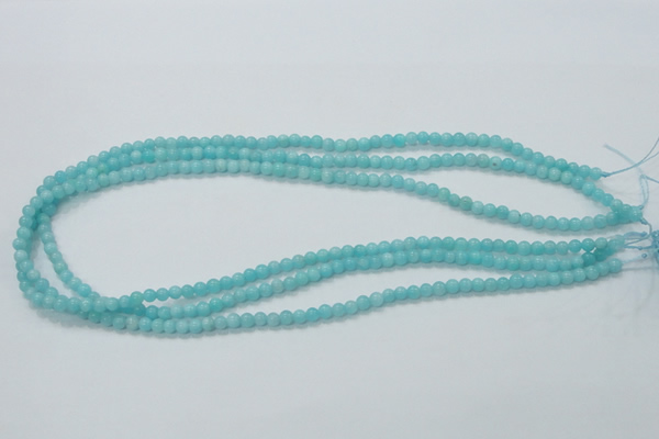 CAM307 15.5 inches 4mm round natural peru amazonite beads wholesale