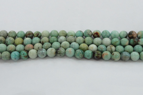 CAM324 15.5 inches 12mm round natural peru amazonite beads