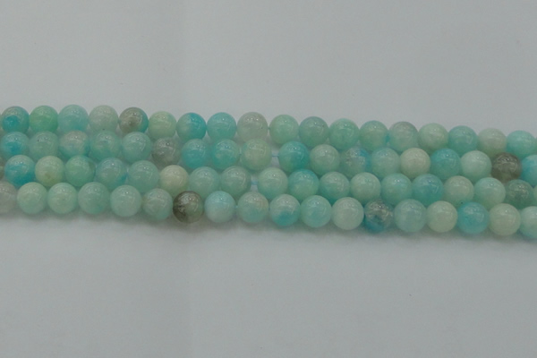 CAM333 15.5 inches 8mm round natural peru amazonite beads