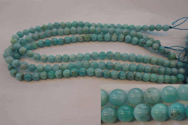 CAM352 15.5 inches 8mm round natural peru amazonite beads wholesale