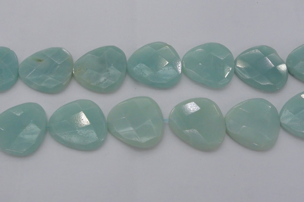 CAM367 15.5 inches 33*33mm faceted triangle amazonite beads