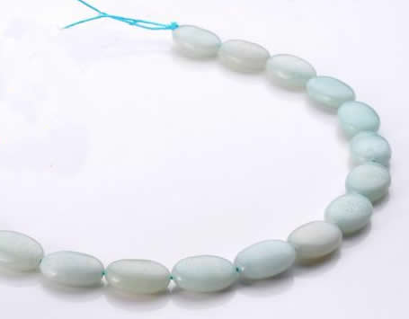 CAM41 13*18mm flat oval natural amazonite beads Wholesale