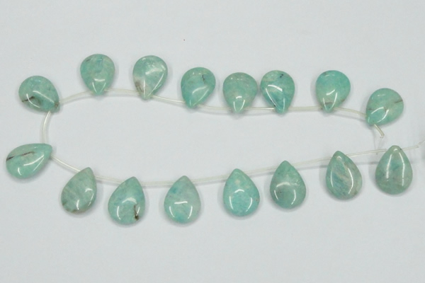 CAM417 15.5 inches 18*25mm flat teardrop natural russian amazonite beads