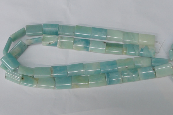 CAM606 15.5 inches 15*20mm flat tube Chinese amazonite beads