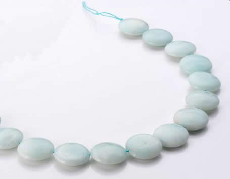 CAM62 natural amazonite 20mm coin gemstone beads Wholesale