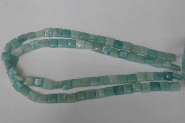 CAM624 15.5 inches 10*10mm square Chinese amazonite gemstone beads