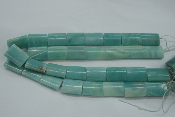 CAM672 15.5 inches 18*25mm flat tube amazonite gemstone beads