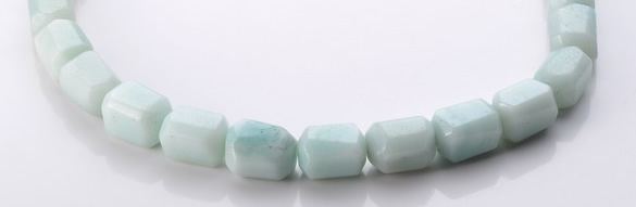CAM86 16*17mm faceted pebble natural amazonite beads wholesale
